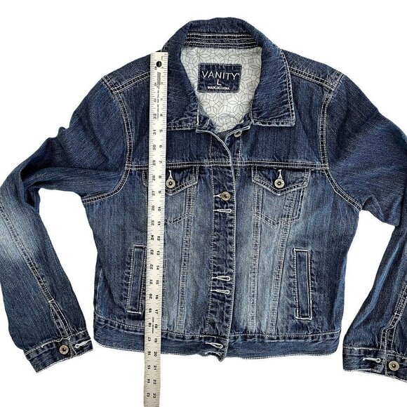 Vanity | Faded Jean Jacket | Denim Blue | Size: Large - Picture 8 of 8